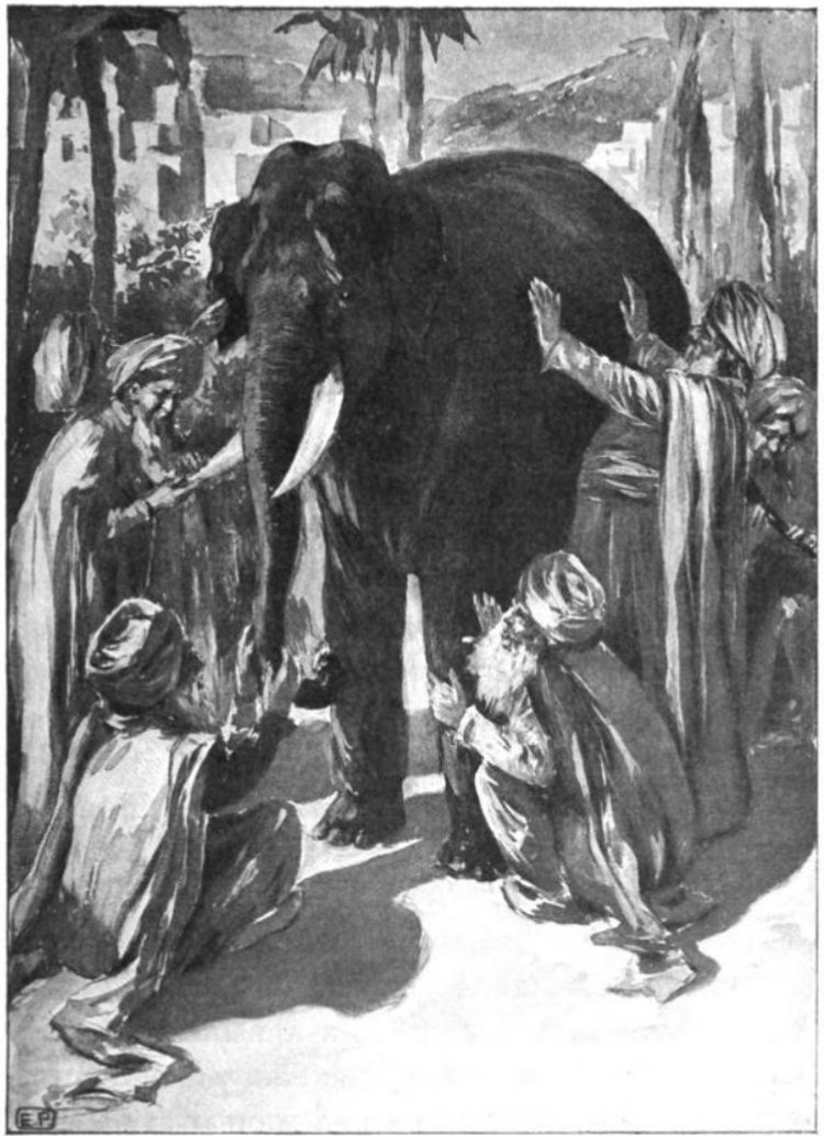 The Blind men touch different parts of an Elephant from the parable