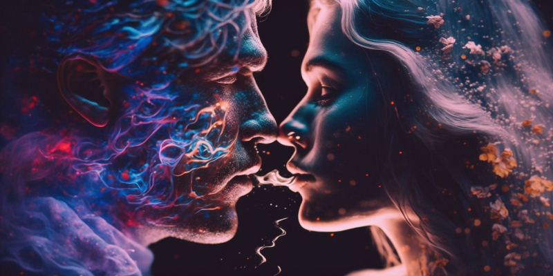 swirling energies between a man and woman
