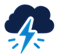 a stormy cloud icon